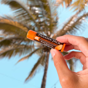 Panama Jack lip balm Tropical flavor provides refreshing sun-safe lip care.