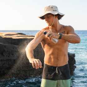 Panama Jack SPF100 broad-spectrum sunscreen protecting skin from UVA/UVB rays