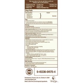 Panama Jack spray-cap twist for quick, mess-free reapplication outdoors.