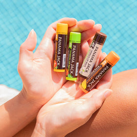 Panama Jack broad spectrum SPF 45 lip balm for reliable lip protection outdoors.