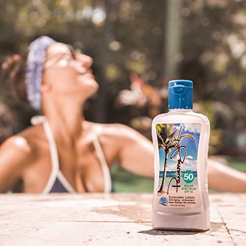 Panama Jack Sunscreen Lotion back shows ingredients and safety details