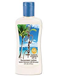 Panama Jack Sunscreen Suntan Lotion SPF 15 bottle offering broad-spectrum protection for outdoor adventures.