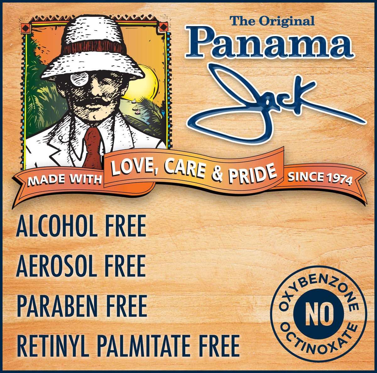 Aloe and cocoa butter in Panama Jack Trophy Suntan Oil