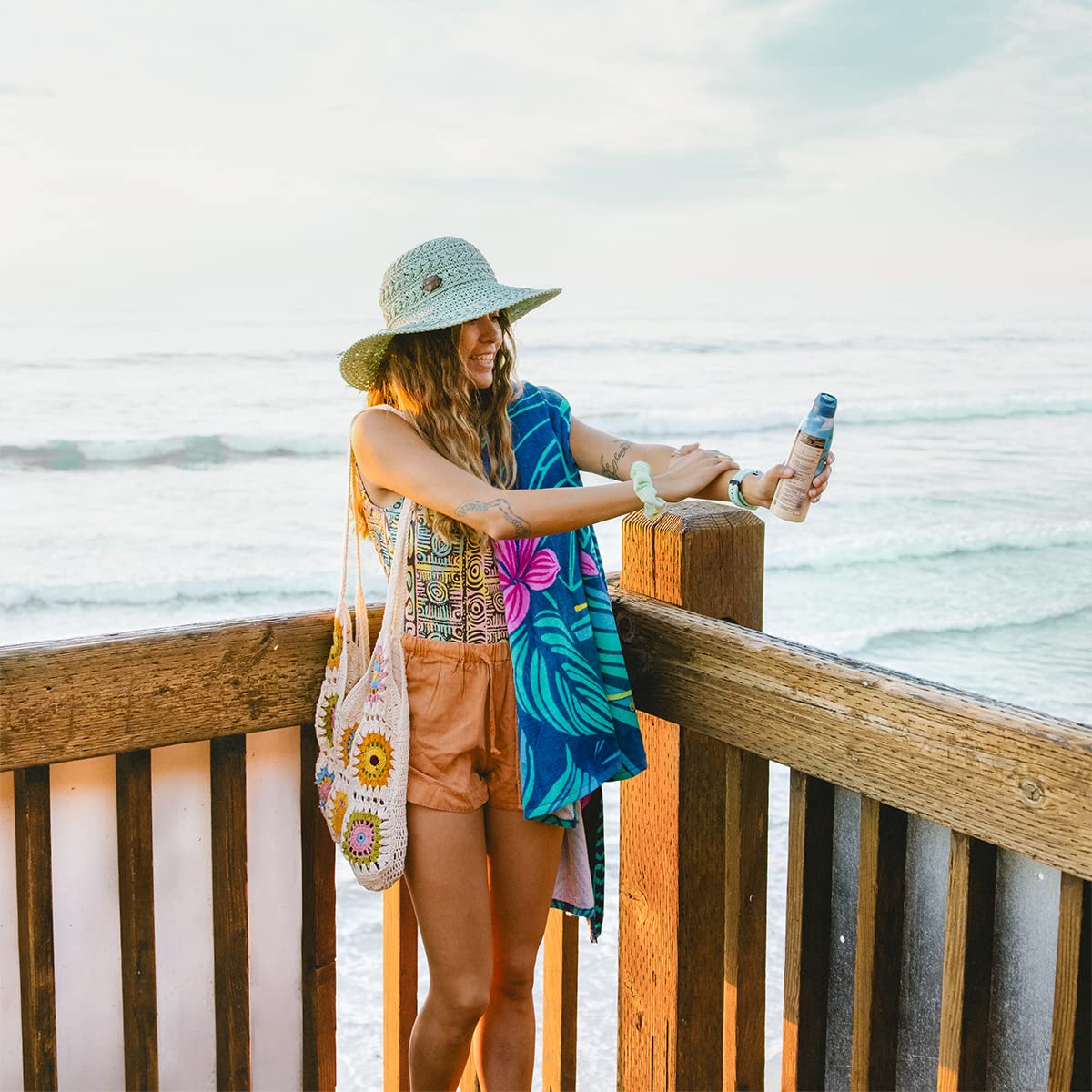 Tropical fragrance of Panama Jack sunscreen enhances outdoor use