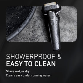 Panasonic ARC6 titanium-coated blades highlighting durability and smooth performance.