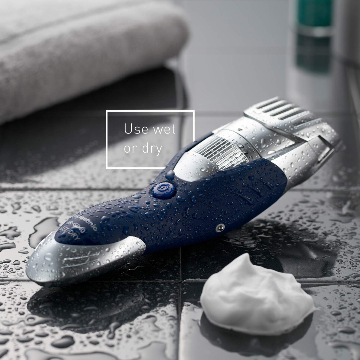 Panasonic ER-GB40-S wet and dry use for shower or sink grooming.