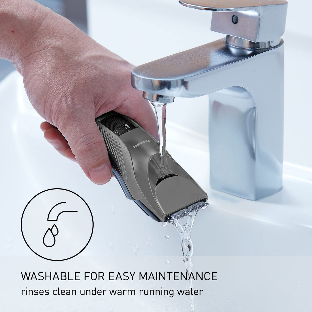 Japanese stainless steel blades deliver durable, sharp performance.