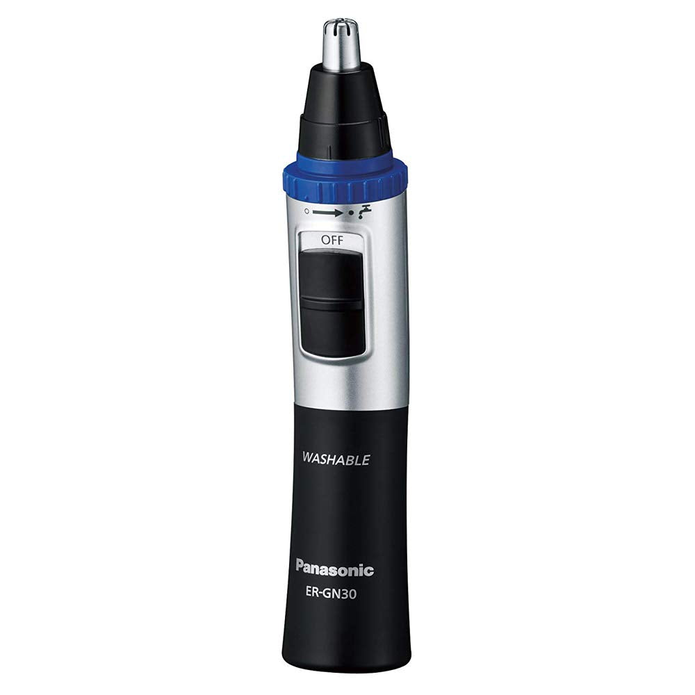 Panasonic ER-GN30-K nose and ear trimmer with hypoallergenic blades for gentle grooming.