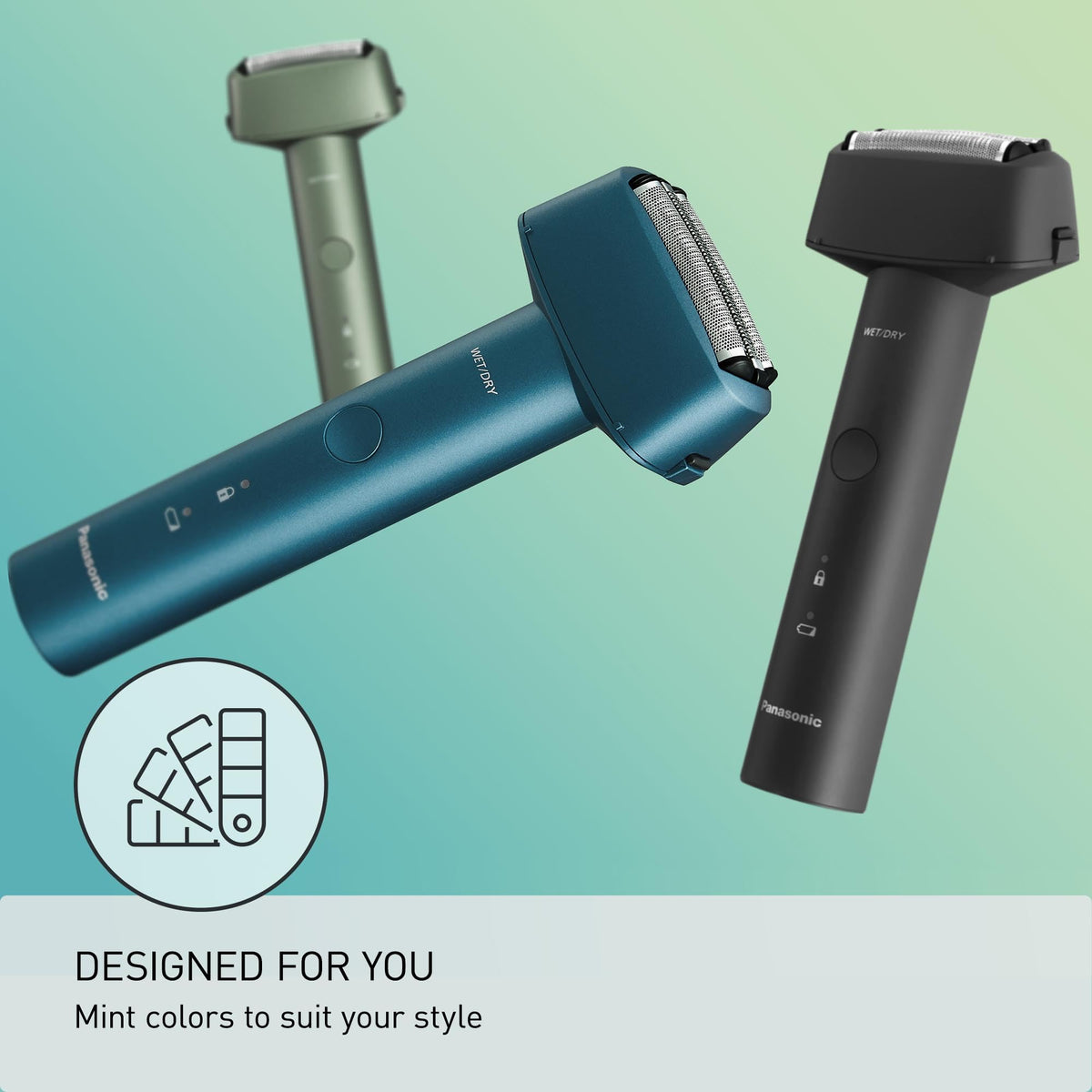 Panasonic ES-RM3B-A color options highlight personal style in the bathroom