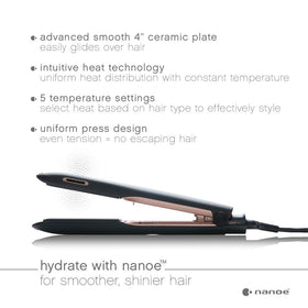 Panasonic Nanoe Flat Iron EH-HS99-K nanoe ions for shinier, frizz-controlled styling.