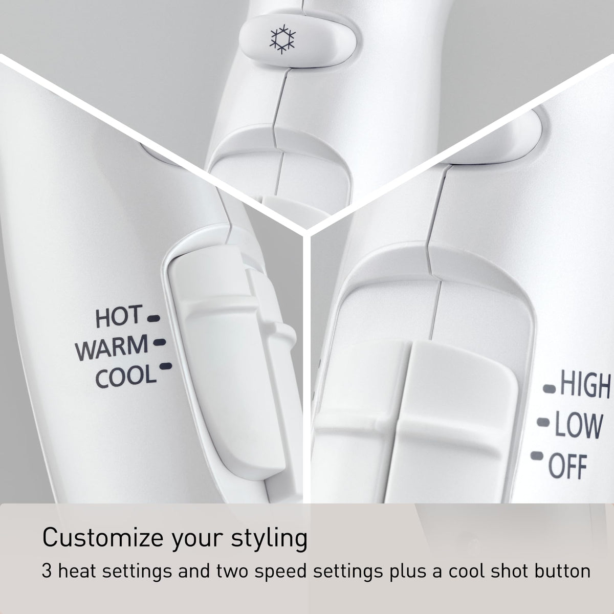 Close-up of nanoe technology in action on Panasonic dryer