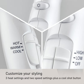 Close-up of nanoe technology in action on Panasonic dryer