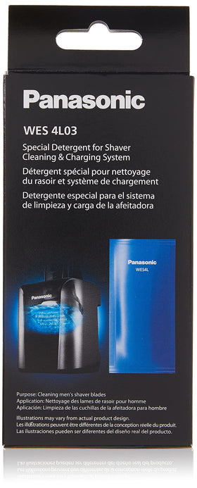 Panasonic WES4L03 refill bottle close-up for hygienic shave prep.