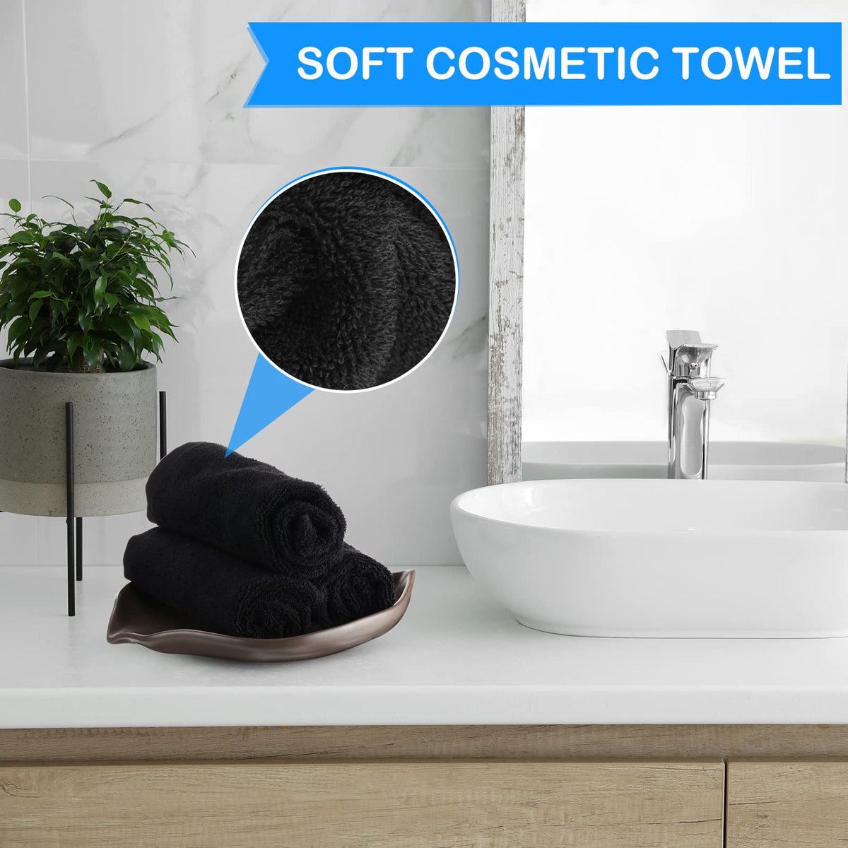 Panelee breathable cotton washcloths, highly absorbent for makeup removal and cleansing.
