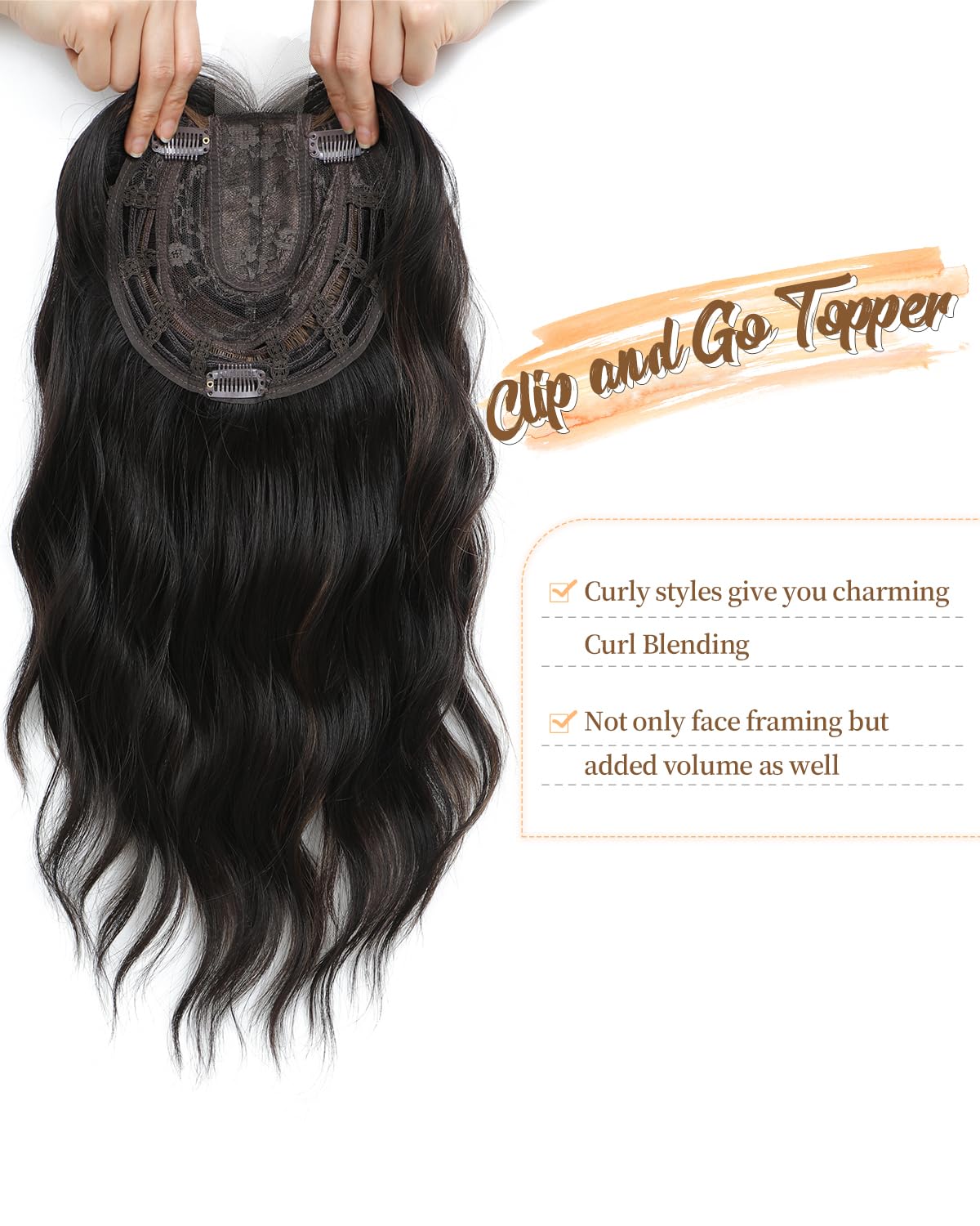 Paneway dark brown with highlights lace base for seamless blend