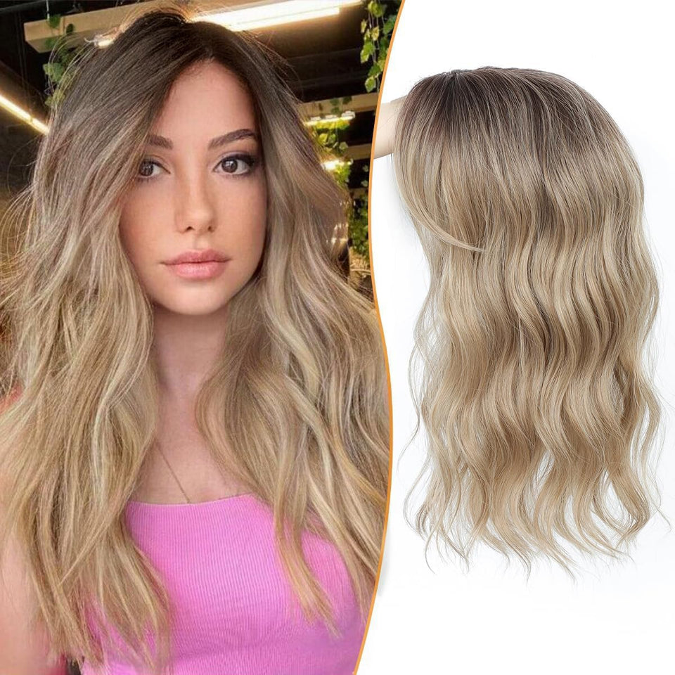 PANEWAY hair topper 16in wavy clip-in for everyday volume and natural movement.