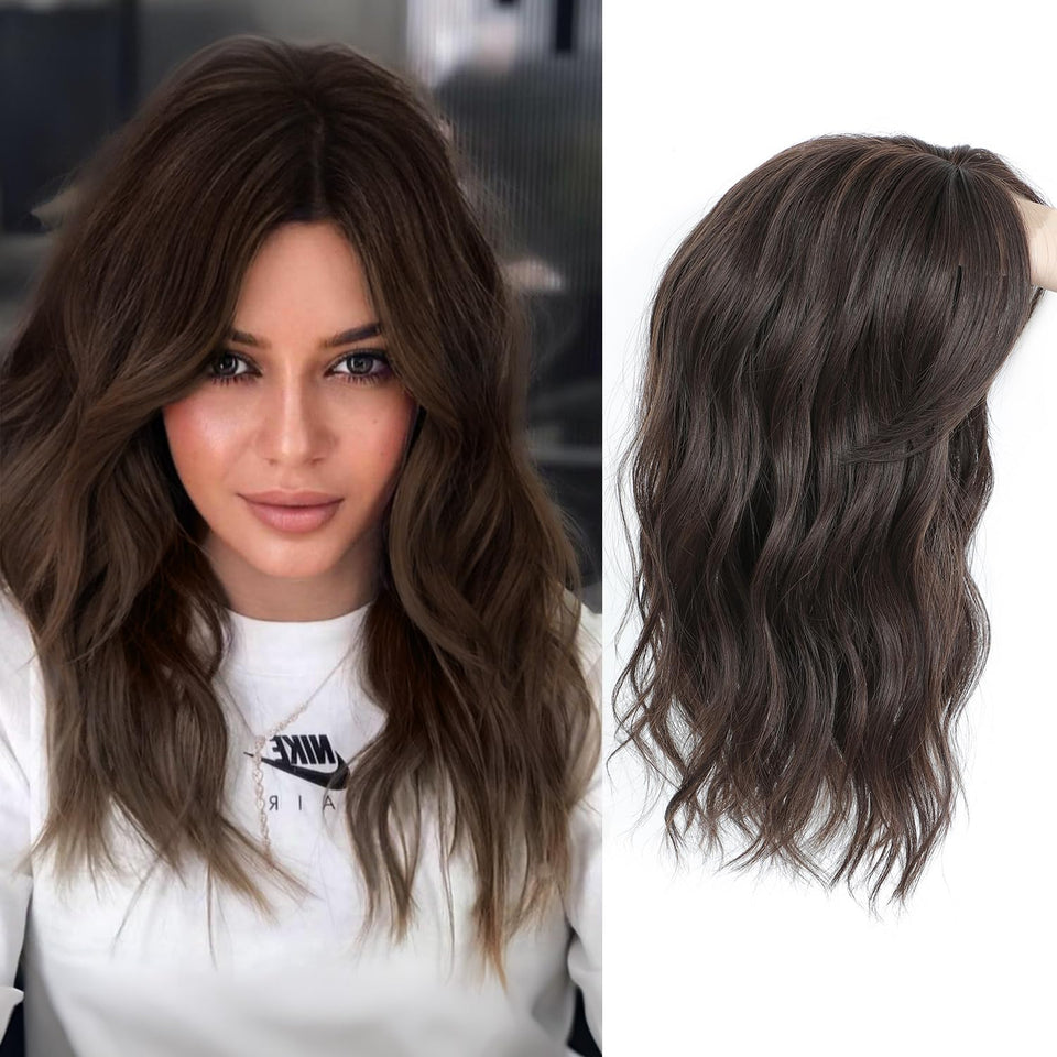 PaneWay 16-inch wavy topper adds natural volume and texture.