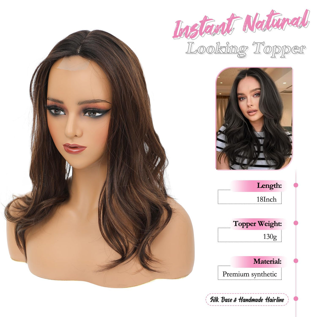 PANEWAY hair topper clip-in application demonstration for quick everyday wear