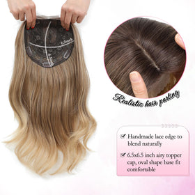 Paneway shade brown blonde with dark root for realistic color match.