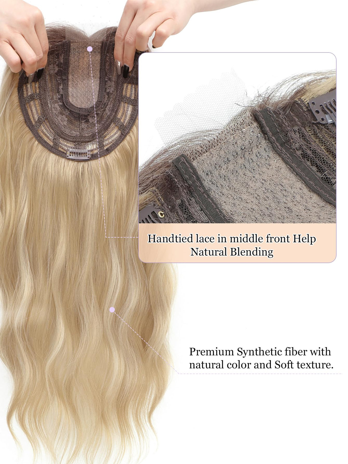 PANEWAY ombre blonde lace-part close-up shows realistic scalp illusion