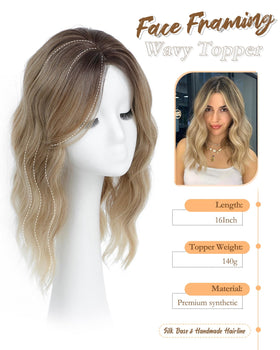 PANEWAY clip-in topper shows easy attachment for quick styling.