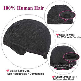 PangDongLai pixie cut wig packaging includes two wig caps