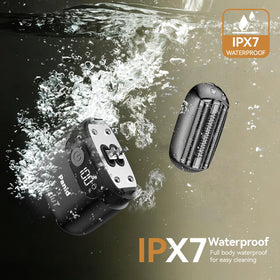 Panid IPX7 waterproof for wet and dry shaving.