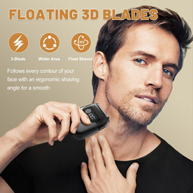 Panid upgraded mini razor three blade system enables versatile grooming.