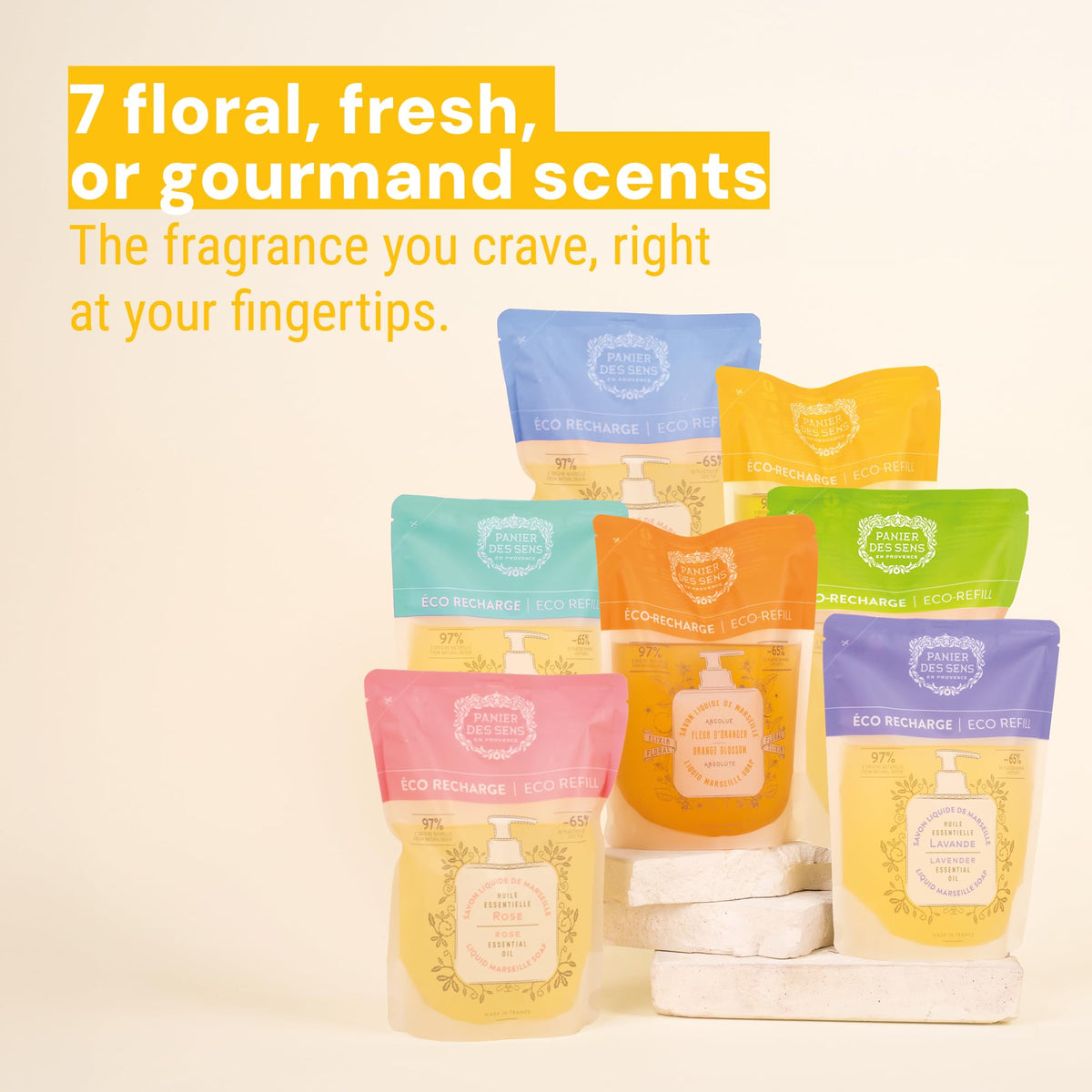 Refill packaging reducing plastic waste by Panier des Sens