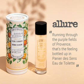 Panier des Sens Orange Blossom golden light shot suggests subtle, long lasting wear