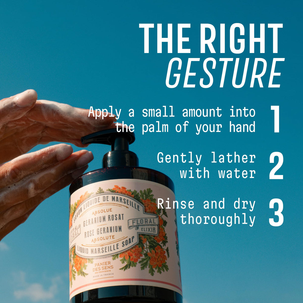 Panier des Sens hand soap promotes soft skin with natural fragrance