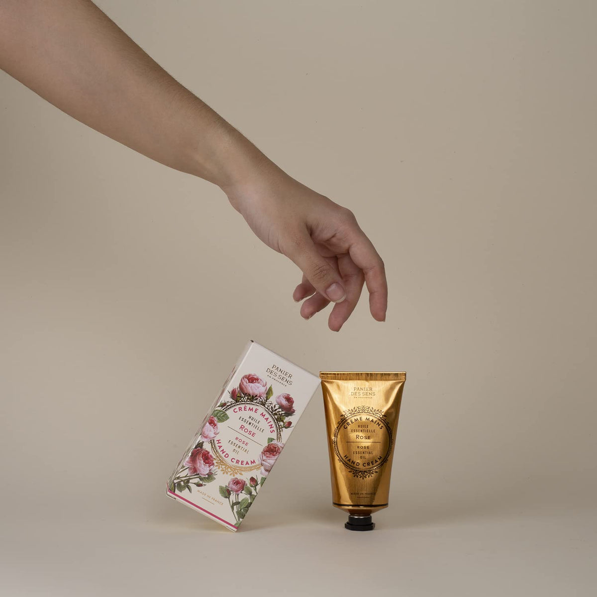 Panier des Sens Rose Hand Cream dermatology-tested formula suitable for all skin types.