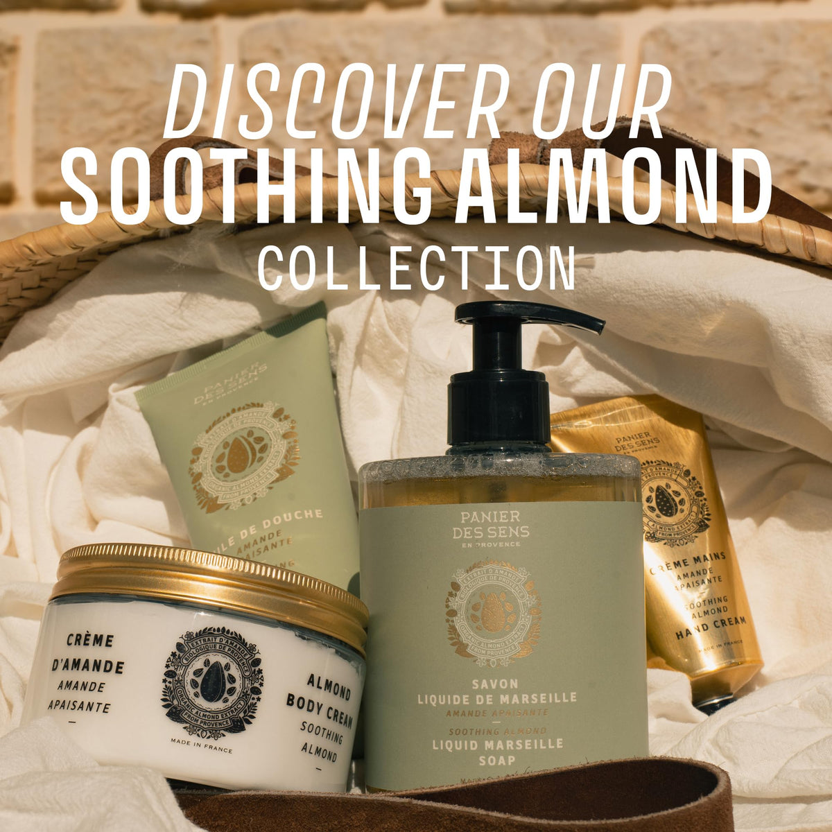Panier des Sens Sweet Almond Hand Soap kitchen or bathroom display