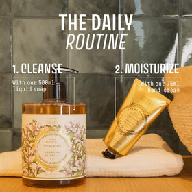 Panier des Sens Verbena imagery highlights natural fragrance-forward formula