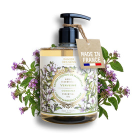 Panier des Sens Verbena liquid hand soap bottle with gentle cleanse for daily use