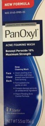 PanOxyl Foaming Acne Wash bottle pour for daily cleansing to help clear pores.