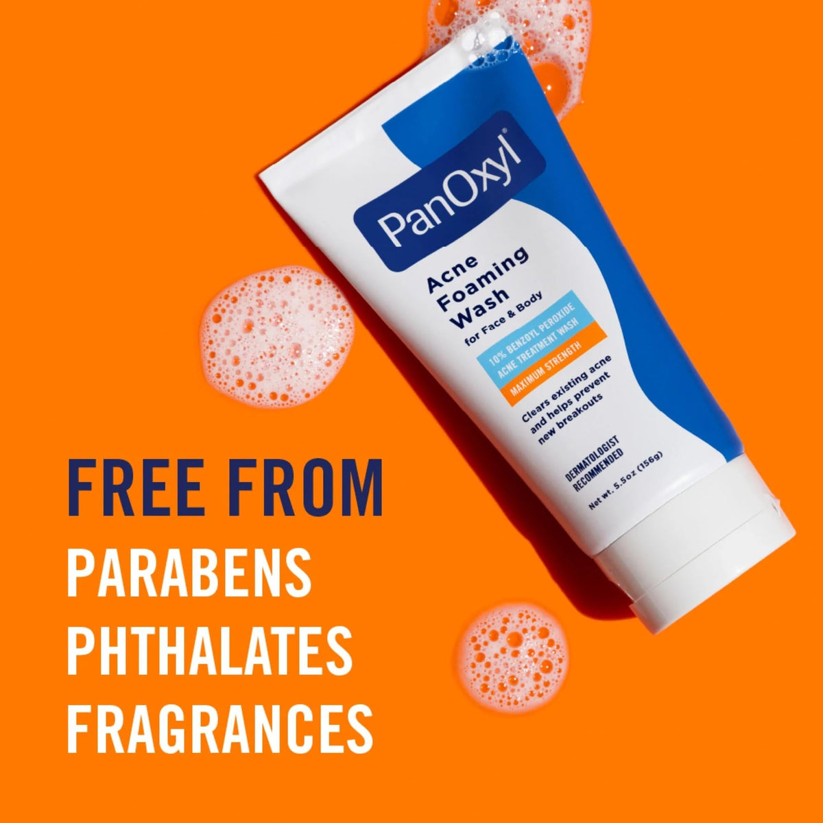 PanOxyl Foaming Wash bubbles lift impurities gently.