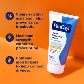 PanOxyl Foaming Wash smooth foam texture for mild cleansing.