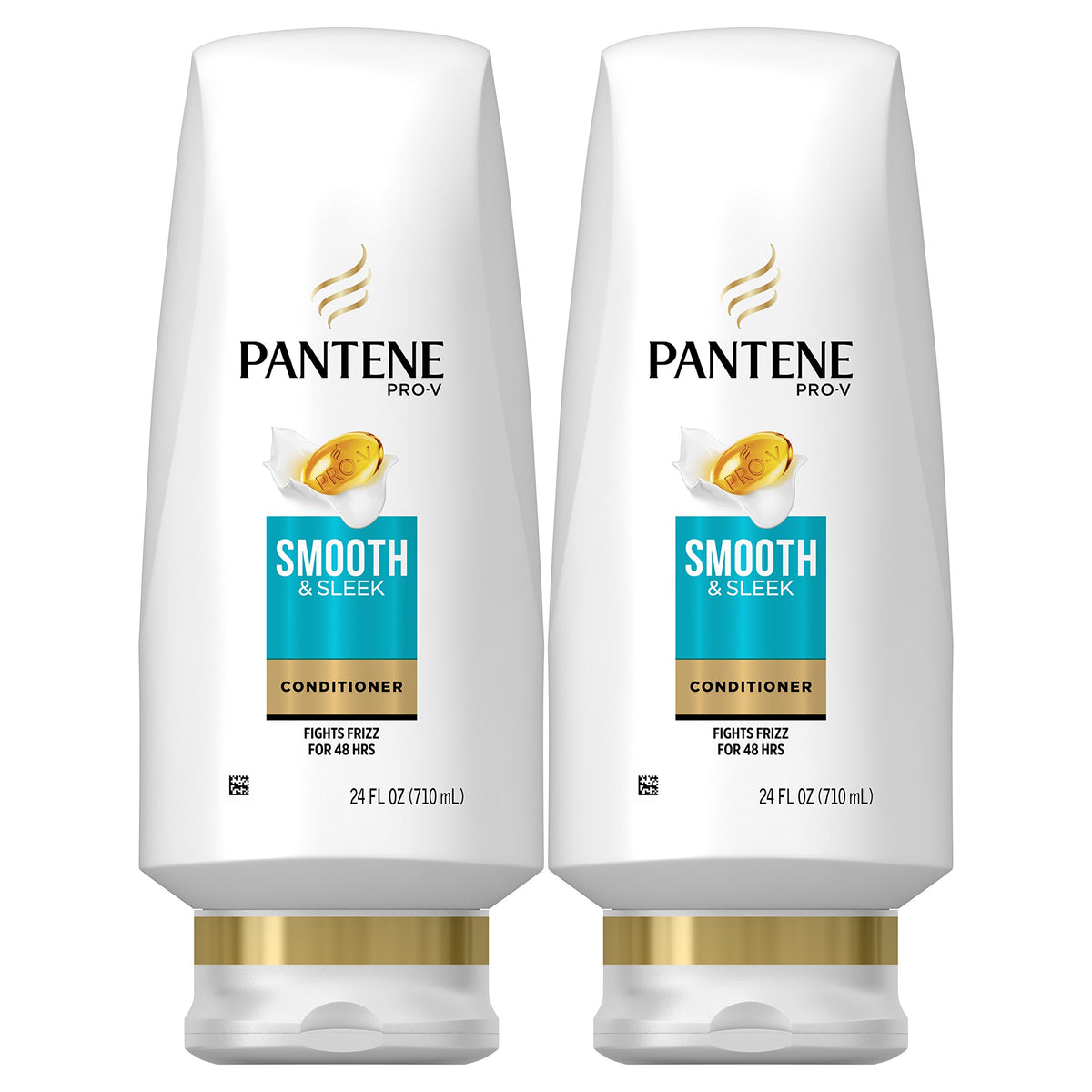 Pantene Argan Oil Conditioner bottle showing frizz control for sleek, manageable hair