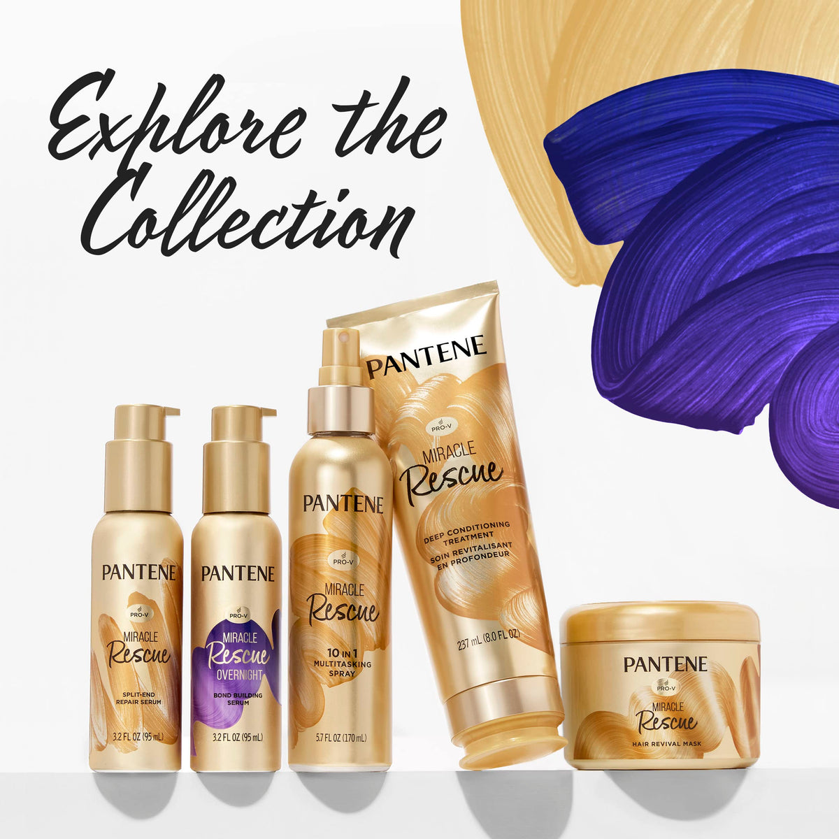 Pantene Miracle Rescue Mask for color-treated hair rejuvenation and nourishment.