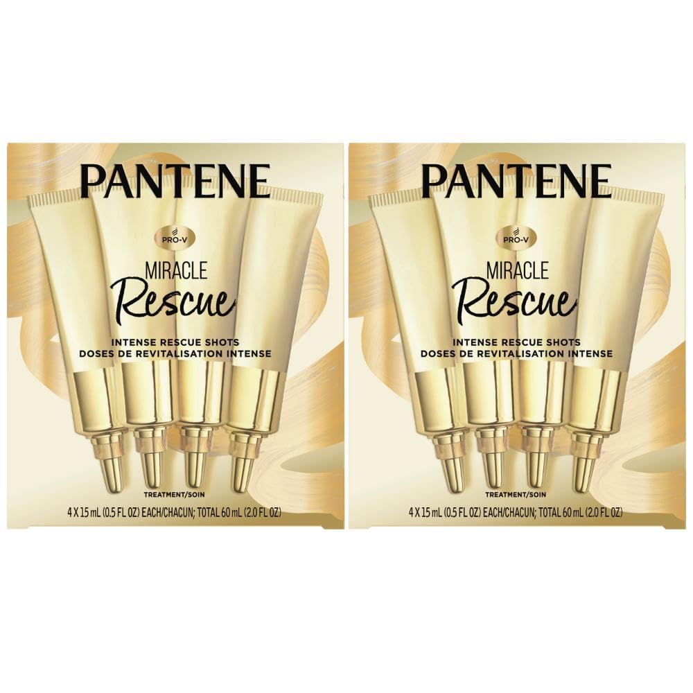 Pantene Miracle Rescue Shots bottle with packaging for deep repair.