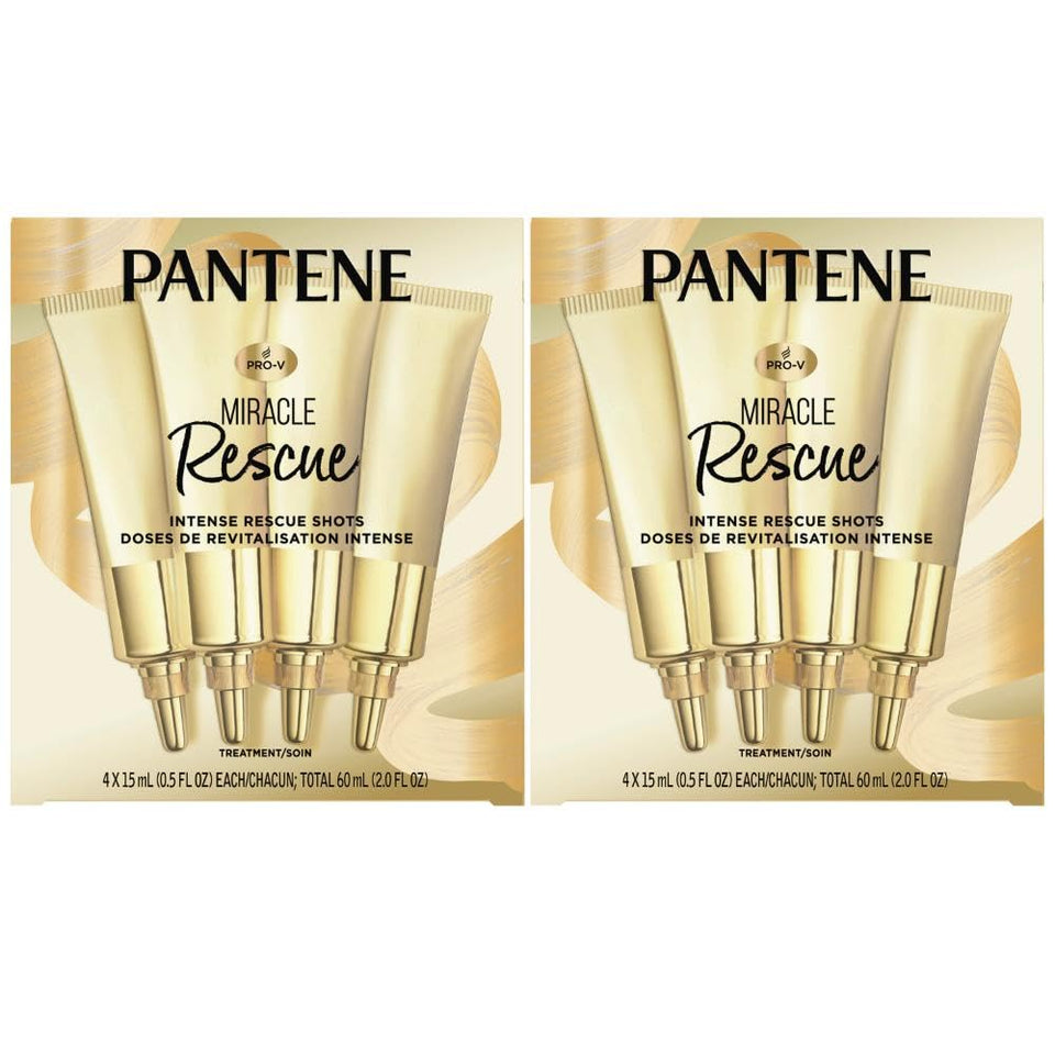 Pantene Miracle Rescue Shots bottle with packaging for deep repair.