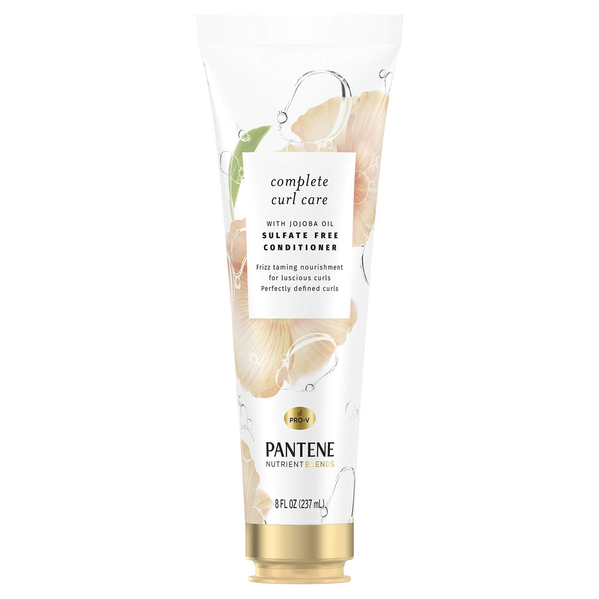 Pantene Nutrient Blends Conditioner bottle with jojoba oil for curl definition and frizz control