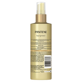 Pantene Pro-V spray nozzle ready to apply lightweight heat shield.