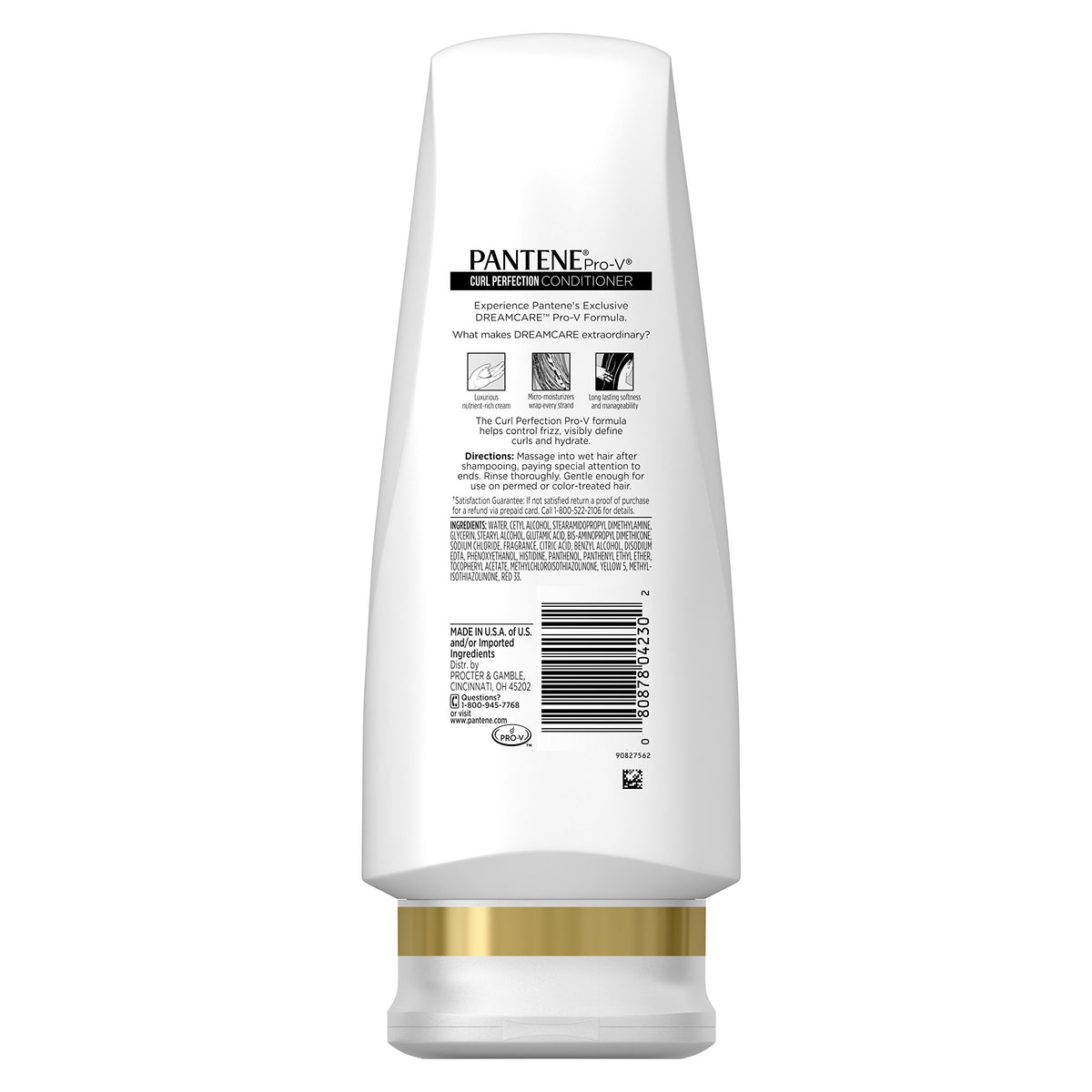Pantene Pro-V Curl Perfection conditioner texture close-up showing rich cream.