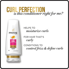 Pantene Pro-V Curl Perfection Conditioner close-up texture and shine.