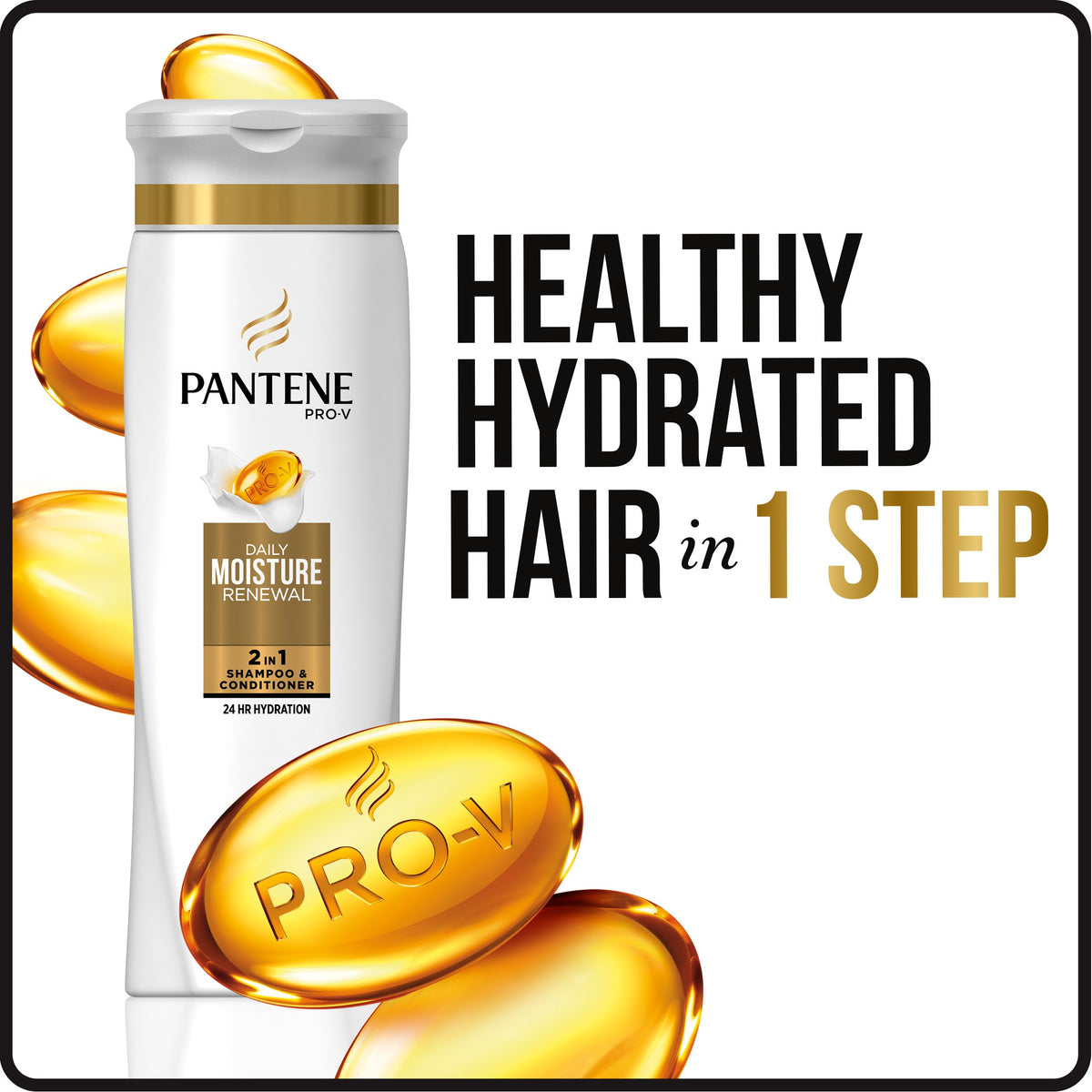 Pantene Pro-V Daily Moisture Renewal 2-in-1 texture close-up showing softness