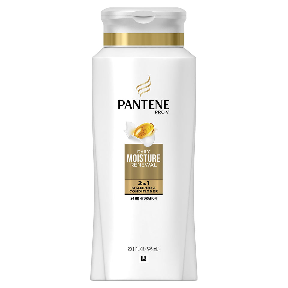 Pantene Pro-V Daily Moisture Renewal 2-in-1 bottle for hydrated, detangled hair