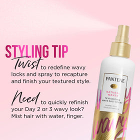 Waves form with Pantene Pro-V spray on sun-kissed hair