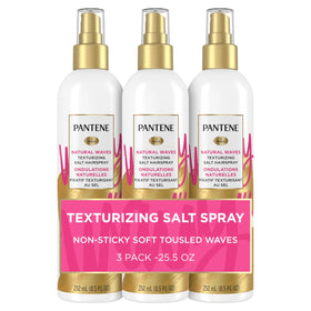 Pantene Pro-V salt texturizing hairspray bottle offering beachy texture